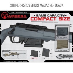 Cargador Amoeba STRIKER S1 45rds Spring Sniper - LONG AS-MAG-001-BK